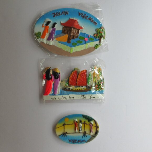 12 Refrigerator Magnets Asia Thailand Phuket Korea Japan Goa Aspara Vietnam - Picture 4 of 16